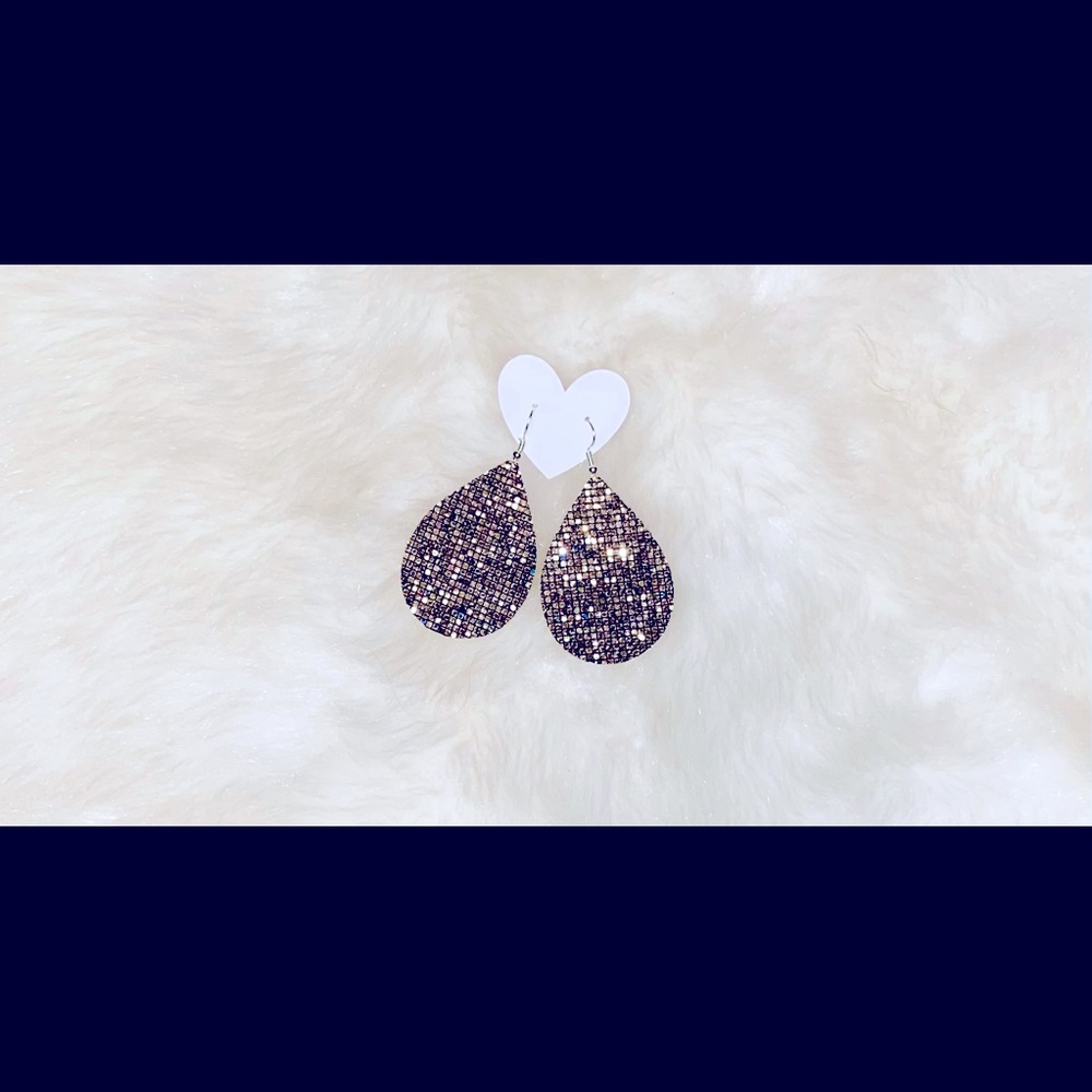 Faux leather earrings